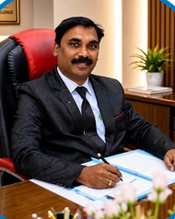 Noel Borgies, Principal of VET School JP Nagar, at his desk